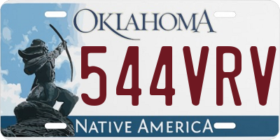 OK license plate 544VRV