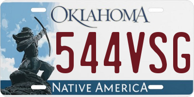 OK license plate 544VSG