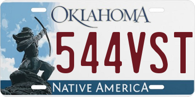 OK license plate 544VST