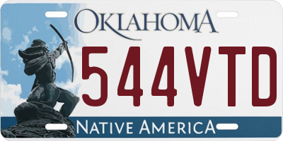OK license plate 544VTD