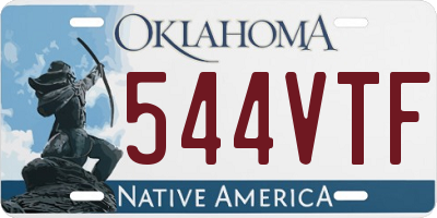 OK license plate 544VTF
