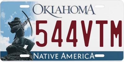 OK license plate 544VTM