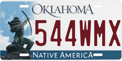 OK license plate 544WMX