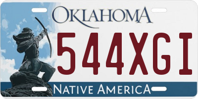 OK license plate 544XGI