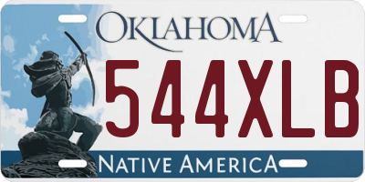 OK license plate 544XLB