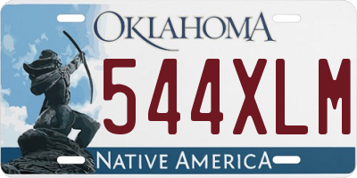 OK license plate 544XLM