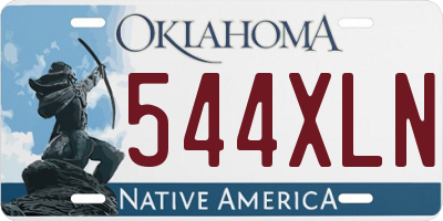 OK license plate 544XLN