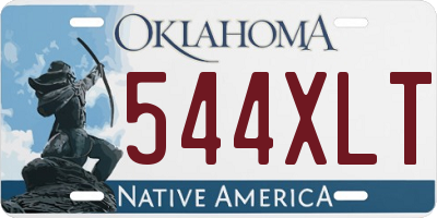 OK license plate 544XLT