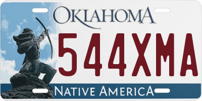 OK license plate 544XMA