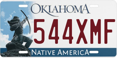 OK license plate 544XMF