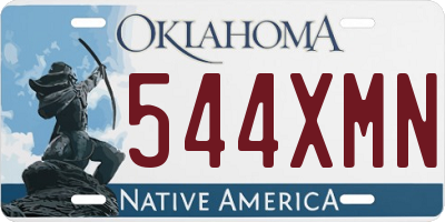 OK license plate 544XMN