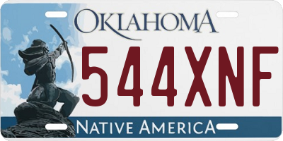 OK license plate 544XNF