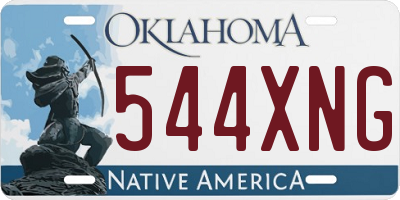OK license plate 544XNG