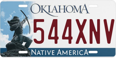 OK license plate 544XNV