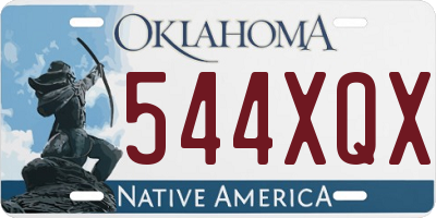 OK license plate 544XQX