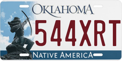 OK license plate 544XRT