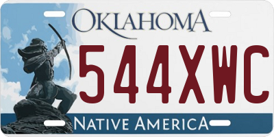 OK license plate 544XWC