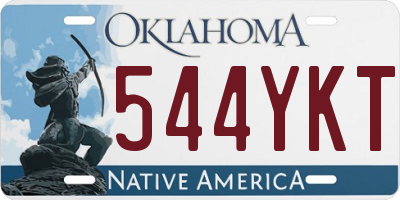 OK license plate 544YKT