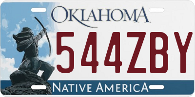 OK license plate 544ZBY