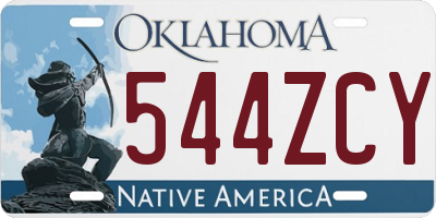 OK license plate 544ZCY