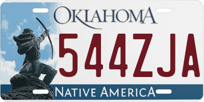 OK license plate 544ZJA