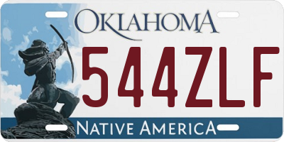 OK license plate 544ZLF