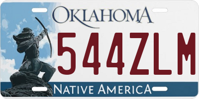 OK license plate 544ZLM