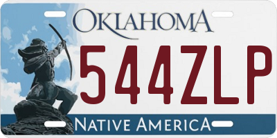 OK license plate 544ZLP