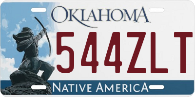 OK license plate 544ZLT