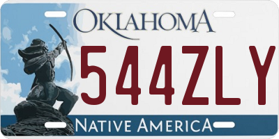 OK license plate 544ZLY