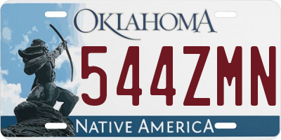 OK license plate 544ZMN