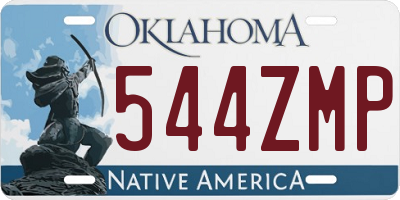 OK license plate 544ZMP