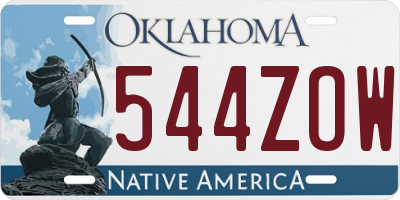 OK license plate 544ZOW