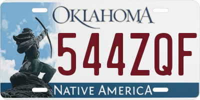 OK license plate 544ZQF