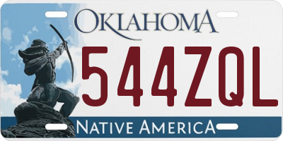 OK license plate 544ZQL