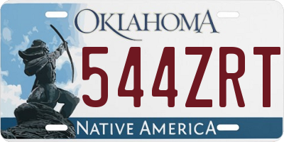 OK license plate 544ZRT