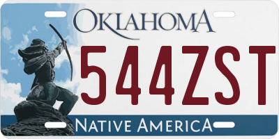 OK license plate 544ZST