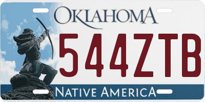 OK license plate 544ZTB