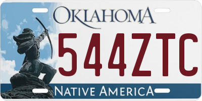 OK license plate 544ZTC