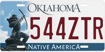 OK license plate 544ZTR