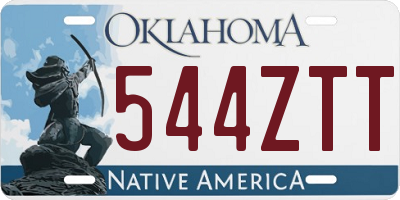 OK license plate 544ZTT