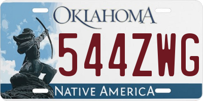 OK license plate 544ZWG