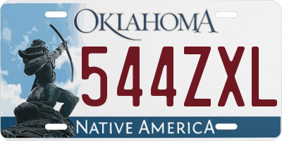 OK license plate 544ZXL