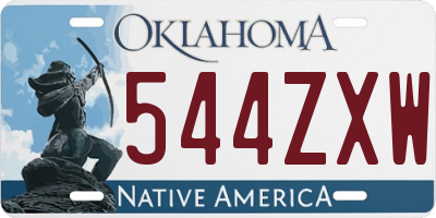 OK license plate 544ZXW