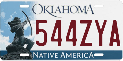 OK license plate 544ZYA