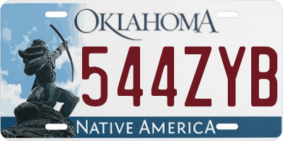 OK license plate 544ZYB