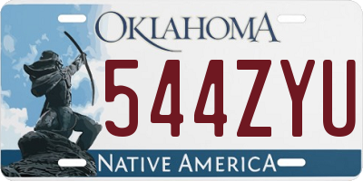 OK license plate 544ZYU