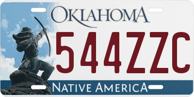 OK license plate 544ZZC