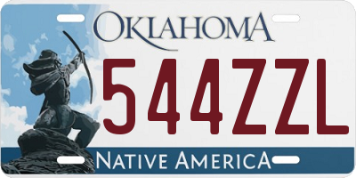 OK license plate 544ZZL