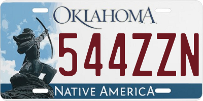 OK license plate 544ZZN